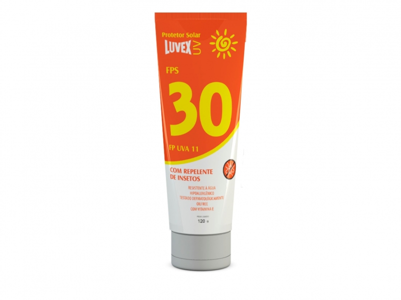 Protetor Solar Luvex UV FPS 30 com repelente